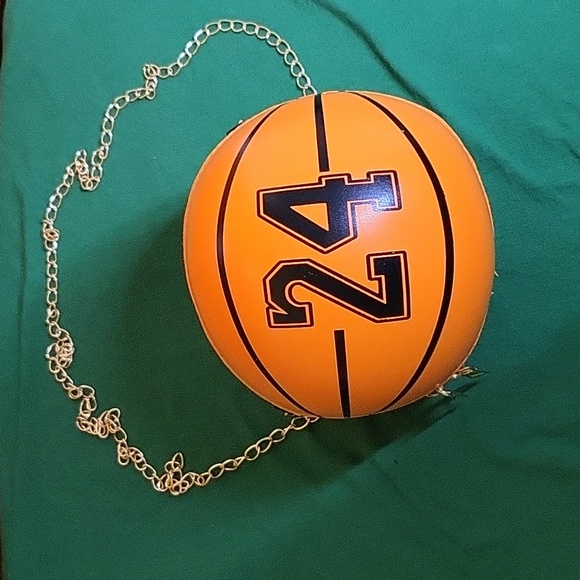 Bags Orange Black 24 Basketball Purse With Chain Strap Poshmark